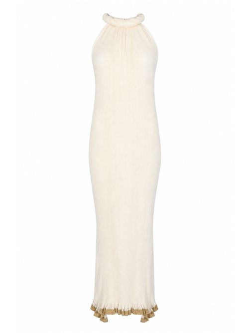 Abito lungo in maglia di viscosa plissé ALBERTA FERRETTI | M0489 01032002